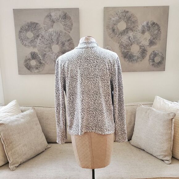 ✨ NIC + ZOE ✨ Leo Leopard Print Soft Blazer Jacket - [Large, Grey] - Picture 7 of 11
